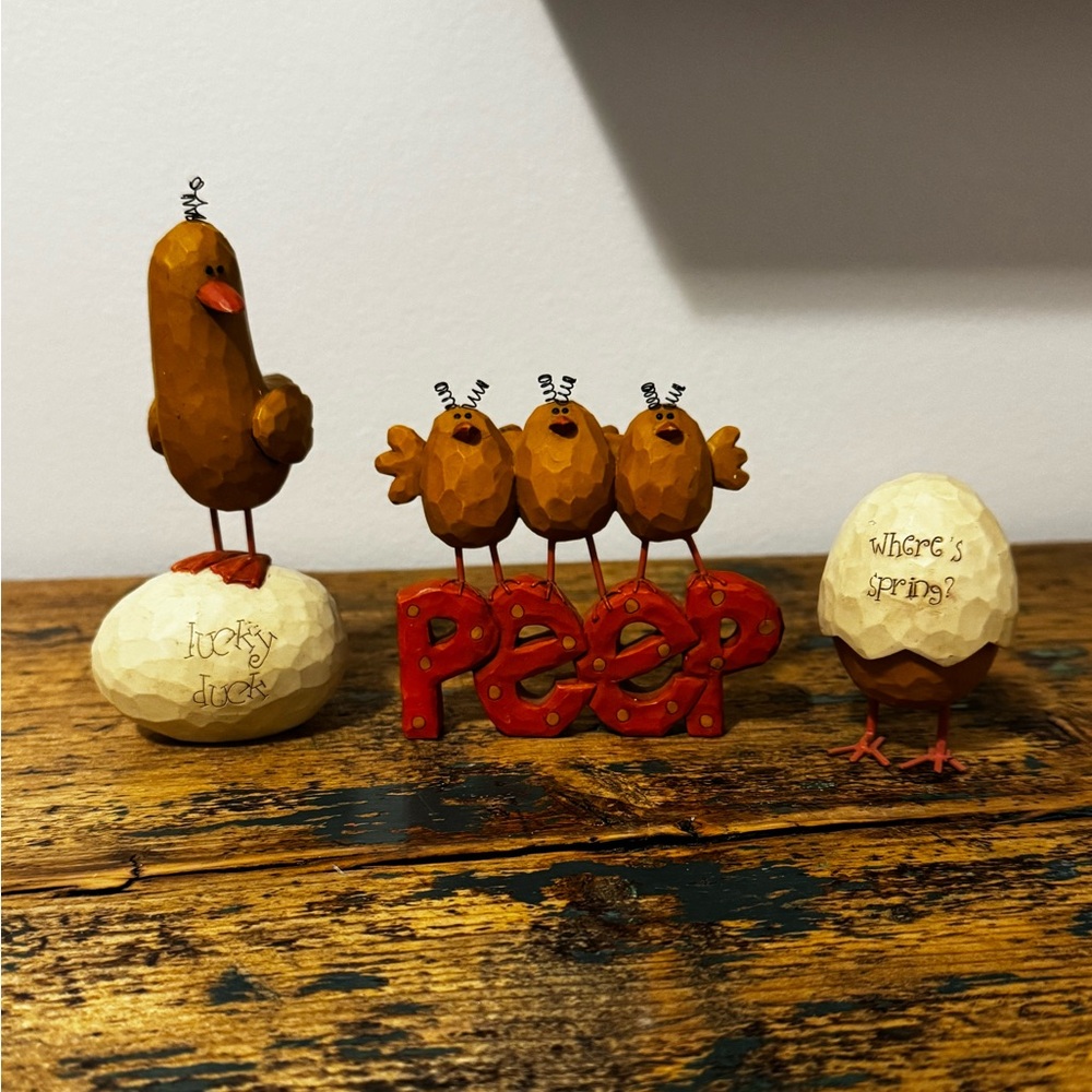 Orange Chick Spring Figurine Set - Peep Design by B. Lloyd